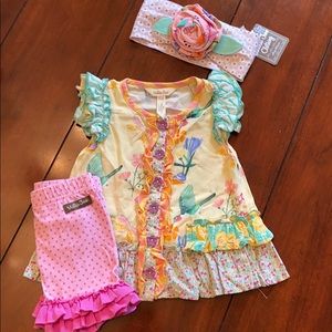 Matilda Jane Summer Lot EUC Top,shorties,headband